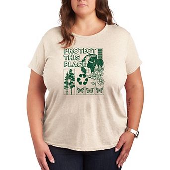 Plus Size Women's Earth Day Protect This Place Graphic Tee