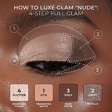 Luxe Glam Compact Quad Eyeshadow Palette