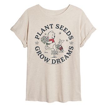 Juniors' Disney's Winnie The Pooh Plant Seeds Grow Dreams Graphic Tee