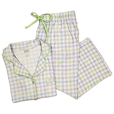 Plus Size Croft & Barrow® Notch Collar Pajama Top & Pajama Bottoms Set