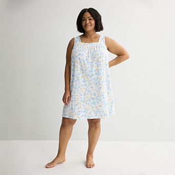 Plus Size Croft & Barrow® Crinkle Rib Sleep Chemise