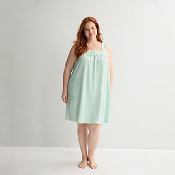 Plus Size Croft & Barrow® Crinkle Rib Sleep Chemise