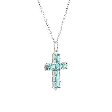 PRIMROSE Cubic Zirconia Cross Pendant Necklace