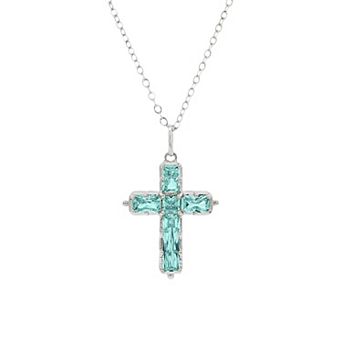 PRIMROSE Cubic Zirconia Cross Pendant Necklace