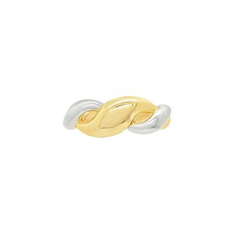 PRIMROSE Two Tone Intertwined Ring