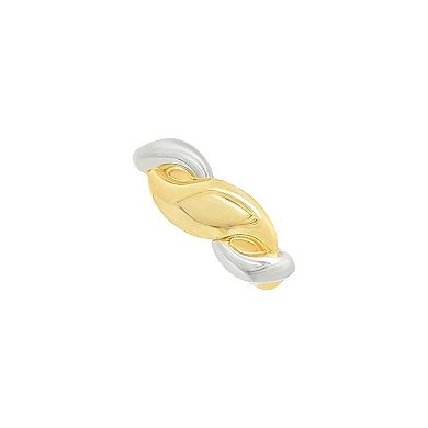 PRIMROSE Two Tone Intertwined Ring