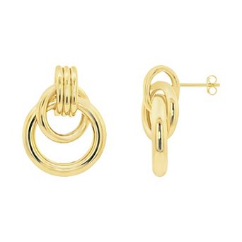 PRIMROSE Polished Multi Circle Drop Earrings