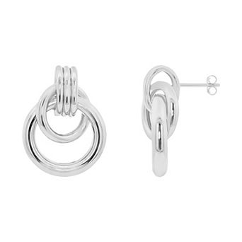 PRIMROSE Polished Multi Circle Drop Earrings