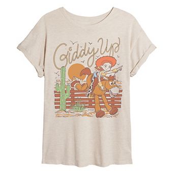 Juniors' Disney / Pixar's Toy Story Jessie & Bullseye Giddy Up Oversized Tee