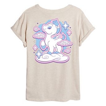 Juniors' Disney's Hercules Pegasus Oversized Tee