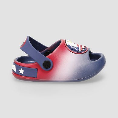 Toddler Boys Americana Comfort Slip-On Slides