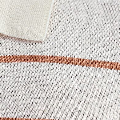 Men's Haggar® Short Sleeve Retro Stripe Knit Polo Sweater