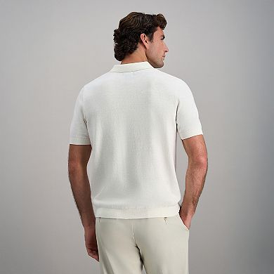 Men's Haggar® Short Sleeve Retro Stripe Knit Polo Sweater