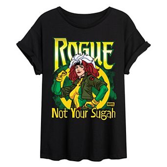 Juniors' Marvel Rogue Not Your Sugah Oversized Tee