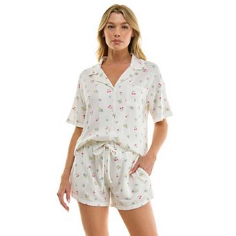 Women's Sonoma Goods For Life® Seersucker Short Sleeve Notch Collar Pajama Set