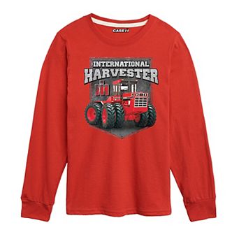 Boys 8-20 Case IH Long Sleeve Graphic Tee with Metal Plate Badge