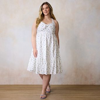 Plus Size LC Lauren Conrad Sleeveless Tiered Midi Dress