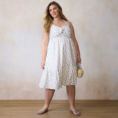 Plus Size LC Lauren Conrad Sleeveless Tiered Midi Dress