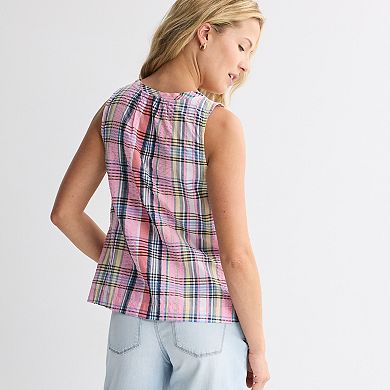 Women's Sonoma Goods For Life® Textured Button-Front Tank Top