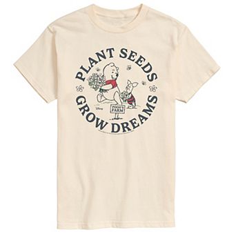 Men's Disney's Winnie The Pooh Plant Seeds Grow Dreams Graphic Tee