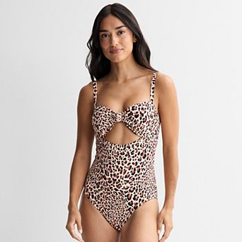 Women's Freshwater Knot Front Bandeau One-Piece Swimsuit
