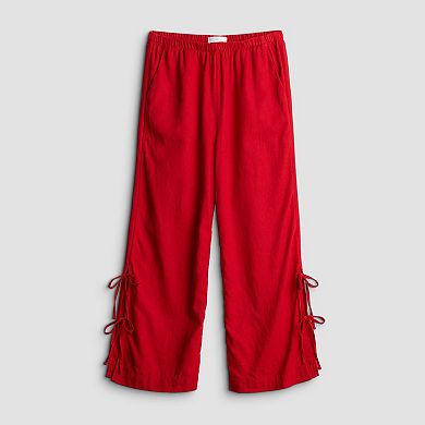 Petite LC Lauren Conrad Side Tie Wide Leg Pull-On Pants