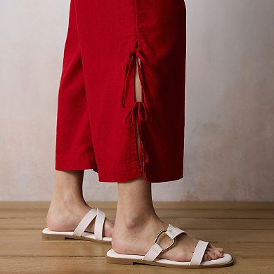 Women's LC Lauren Conrad Side Tie Wide Leg Pull On Pants