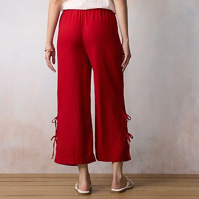 Women's LC Lauren Conrad Side Tie Wide Leg Pull On Pants