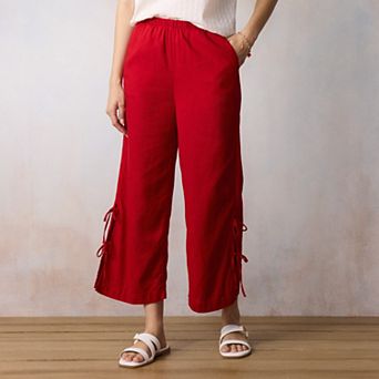Women's LC Lauren Conrad Side Tie Wide Leg Pull On Pants