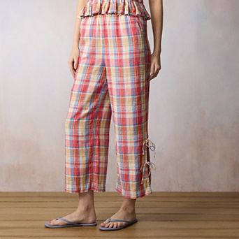 Women's LC Lauren Conrad Side Tie Wide Leg Pull On Pants
