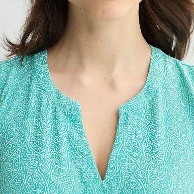 Women's Croft & Barrow® Y-Neck Tie Waist Dress