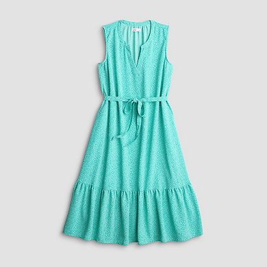 Women's Croft & Barrow® Y-Neck Tie Waist Dress