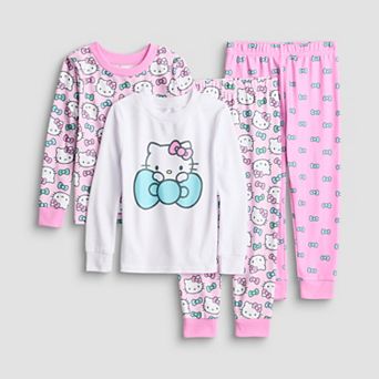 Toddler Girls Hello Kitty 4 pc Pajama Top & Pajama Bottoms Set