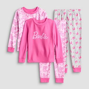 Toddler Girls Barbie 4 pc Pajama Top & Pajama Bottoms Set