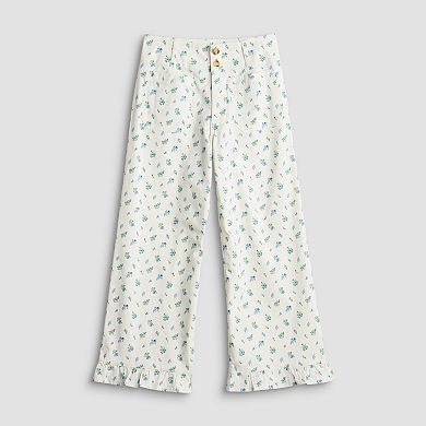 Women's LC Lauren Conrad Ruffle Hem Wildflower Crop Pants