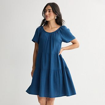 Women's Sonoma Goods For Life® Scoop Neck Tiered Dress
