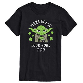 Big & Tall Star Wars Yoda Make Green Look Good I Do Graphic Tee