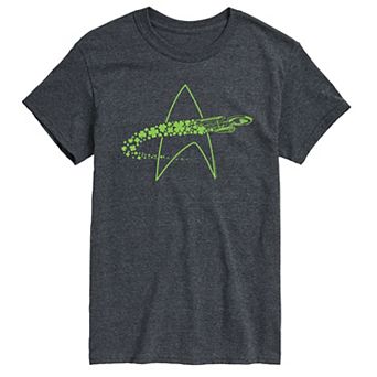 Big & Tall Star Trek U.S.S. Enterprise Shamrocks Graphic Tee