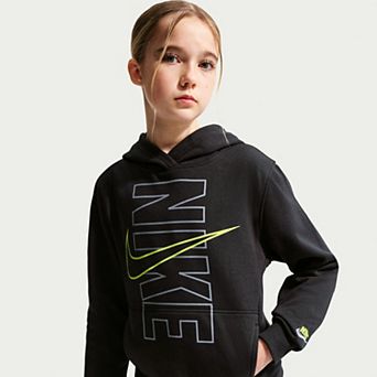 Kid's 6-20 Nike Fleece Hoodie with Block Design