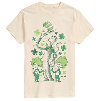 Big & Tall Dr. Seuss The Cat In The Hat Clovers Distressed Graphic Tee