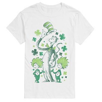 Big & Tall Dr. Seuss The Cat In The Hat Clovers Distressed Graphic Tee
