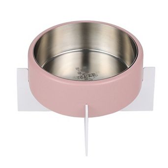 Intersecta Small/Medium Concrete and Stainless Steel Bowl 16oz (2 cup ) with Metal Stand Pet Feeder