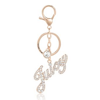 Juicy Couture Bling Keychain with Juicy Logo, Rhinestone Keychain for Women
