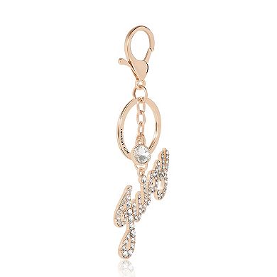 Juicy Couture Bling Keychain with Juicy Logo, Rhinestone Keychain for Women