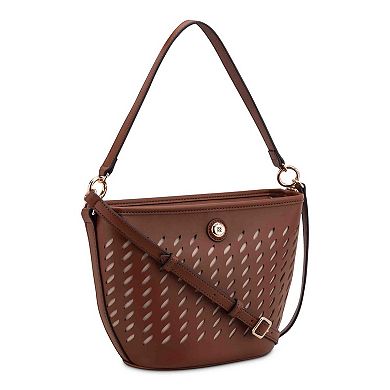 Nine West Trista Bucket Crossbody Bag with Cutout Design