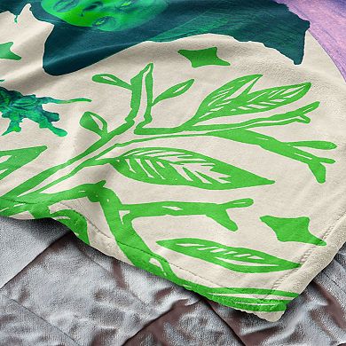 Wicked 2 Pink And Green Silk Touch Throw Blanket 60 x 80 inches