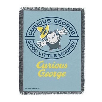 Universal Curious George Good Little Monkey Tapestry Throw Blanket 48x60 inches