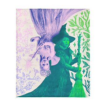 Wicked 2 Pink And Green Silk Touch Throw Blanket 50 x 60 in