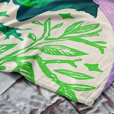 Wicked 2 Pink And Green Silk Touch Throw Blanket 50 x 60 inches