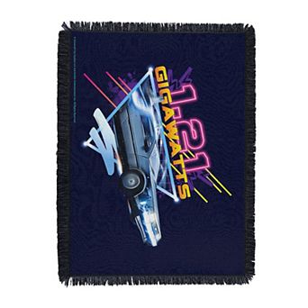 Universal Back To The Future 1.21 Gigawatts Tapestry Throw Blanket 48x60 inches